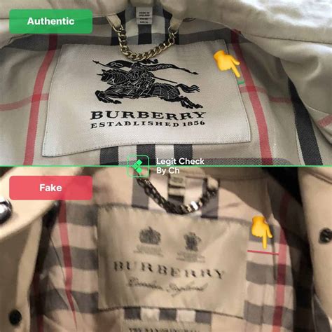 how to tell a fake burberry|identify burberry raincoat.